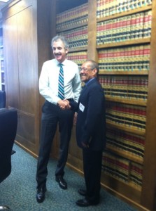 Mike Fueur and Mayor Alfredo Peñate