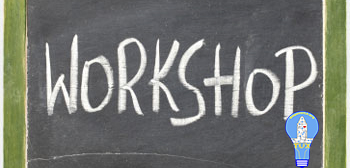 workshop blackboard sign