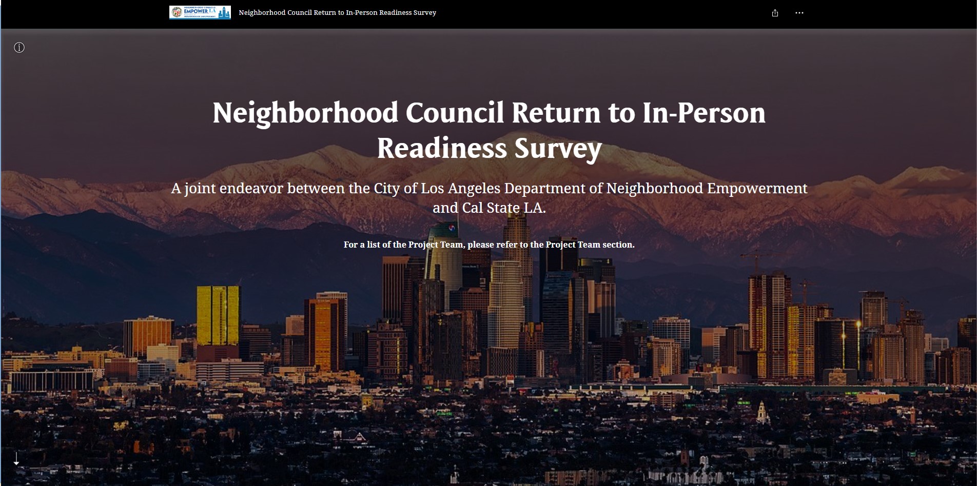 NC Readiness Survey Story Map