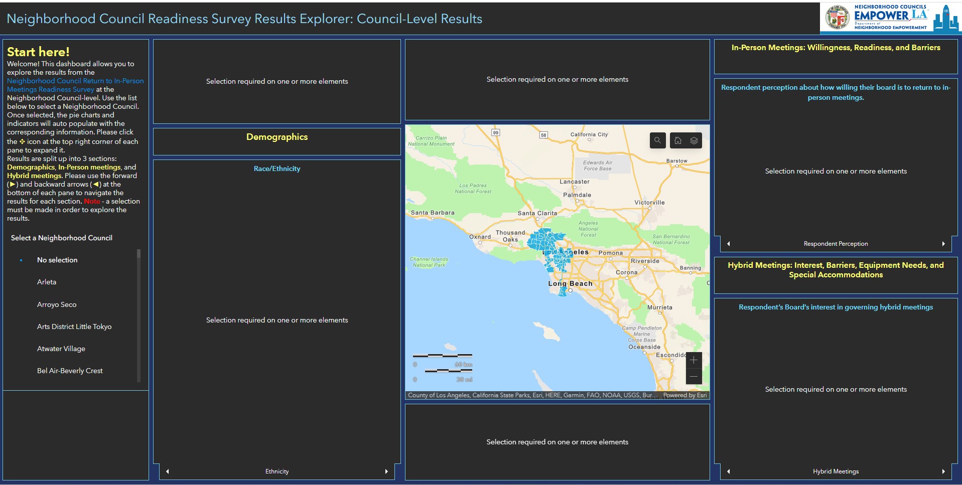 Survey Results Explorer Dashboard